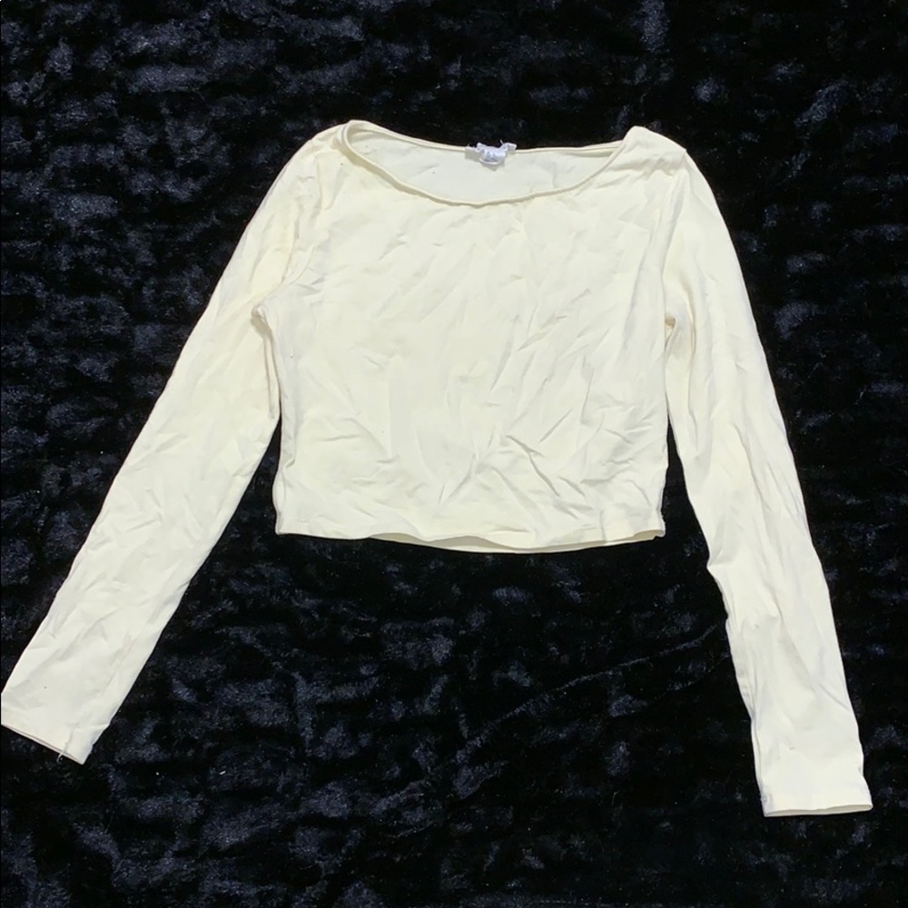 Pastel yellow long sleeve shirt